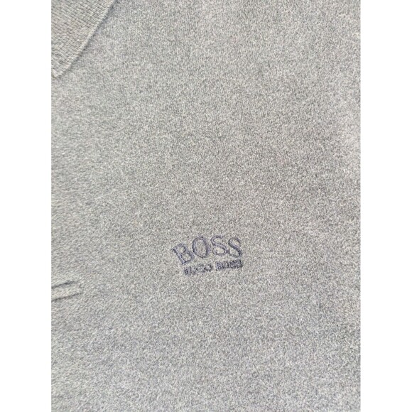 Boss Hugo Boss Men's XXL Collared Pullover Long Sleeve 13 Button Blue - Picture 2 of 6